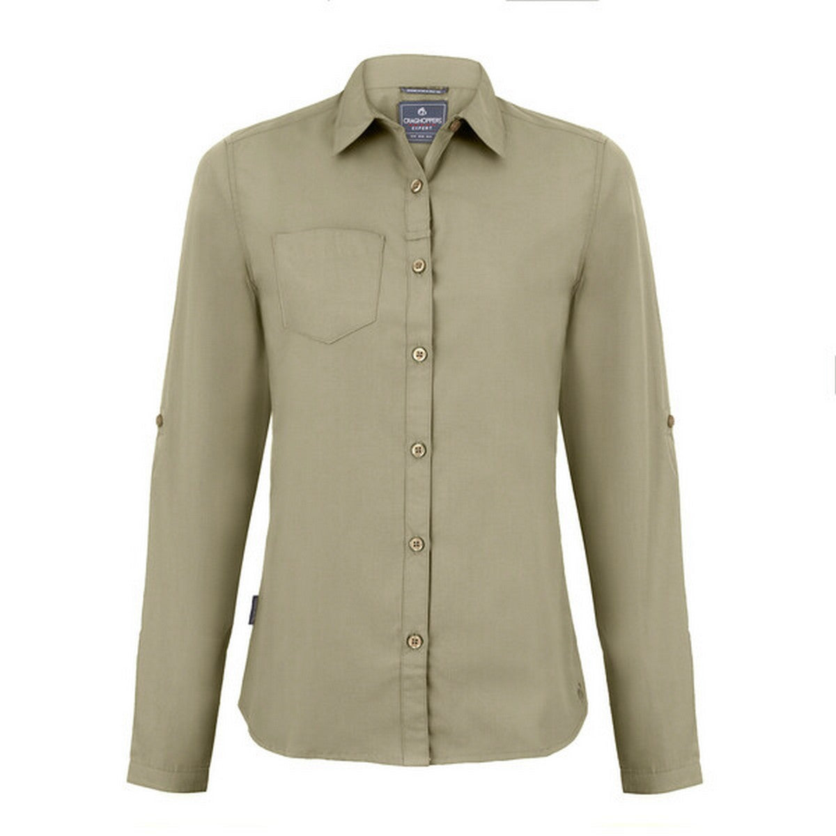 Pebble - Front - Craghoppers Womens-Ladies Expert Kiwi Long-Sleeved Shirt