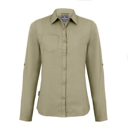 Pebble - Front - Craghoppers Womens-Ladies Expert Kiwi Long-Sleeved Shirt