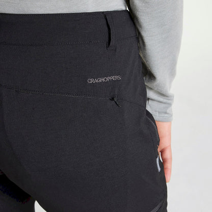 Black - Back - Craghoppers Womens-Ladies Expert Kiwi Pro Stretch Trousers