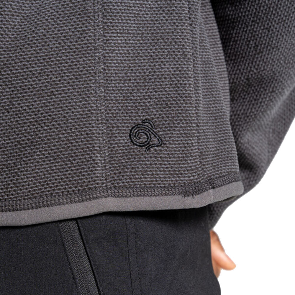 Carbon Grey - Back - Craghoppers Mens Expert Active Marl Half Zip Fleece Top