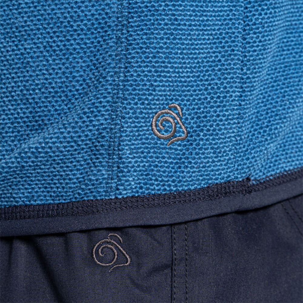 Poseidon Blue - Side - Craghoppers Mens Expert Active Marl Half Zip Fleece Top