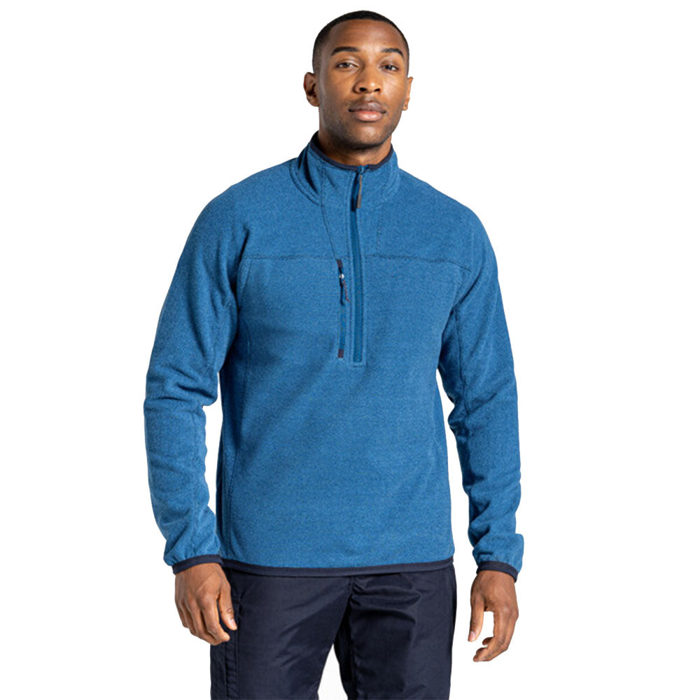 Poseidon Blue - Lifestyle - Craghoppers Mens Expert Active Marl Half Zip Fleece Top