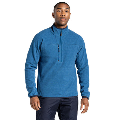 Poseidon Blue - Lifestyle - Craghoppers Mens Expert Active Marl Half Zip Fleece Top