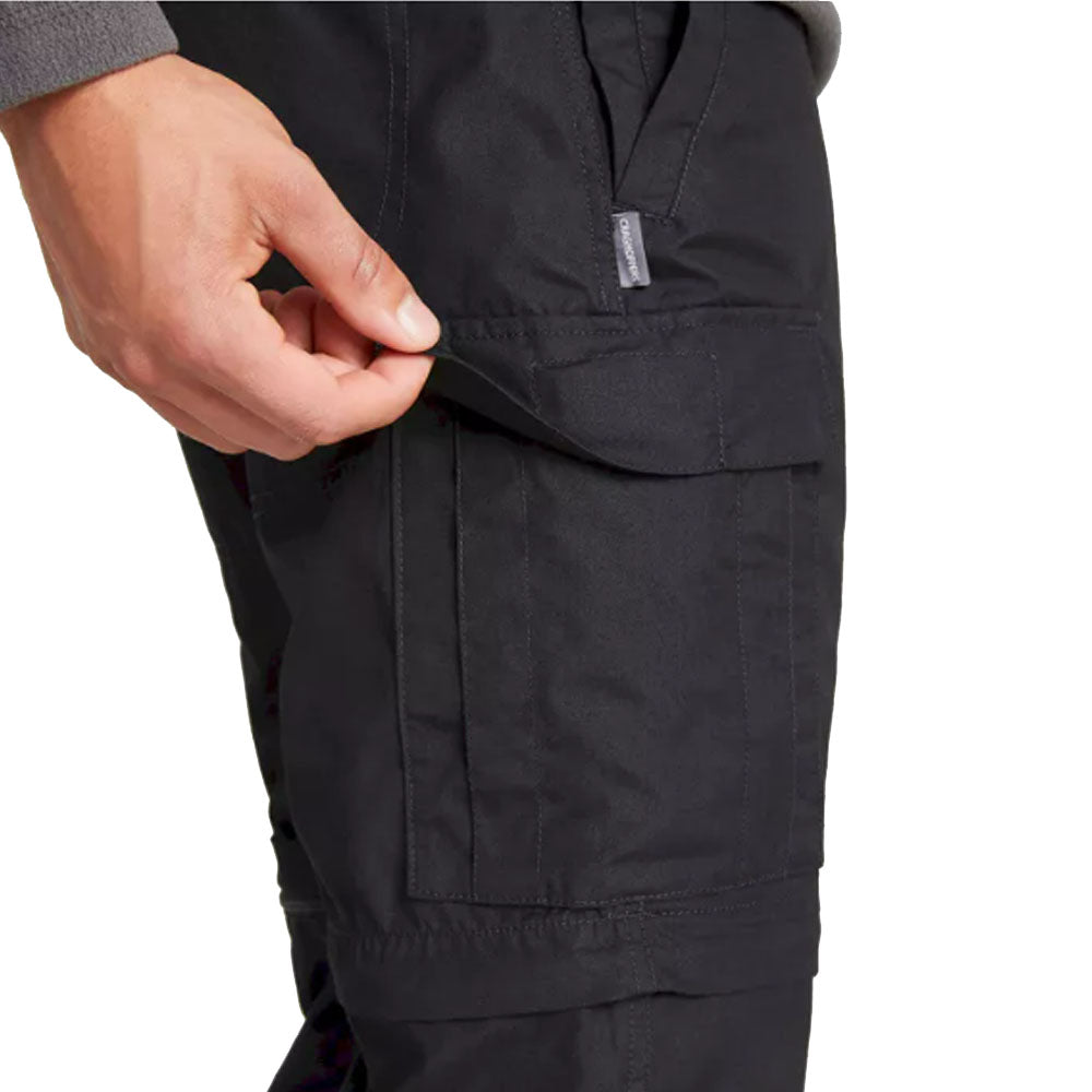 Black - Pack Shot - Craghoppers Mens Expert Kiwi Convertible Tailored Trousers