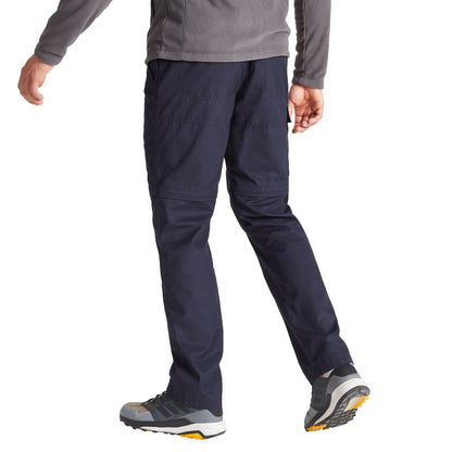 Dark Navy - Side - Craghoppers Mens Expert Kiwi Convertible Tailored Trousers