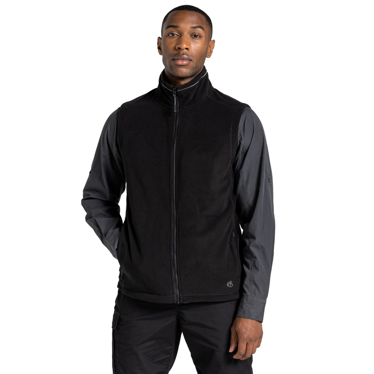 Black - Close up - Craghoppers Mens Expert Corey Body Warmer