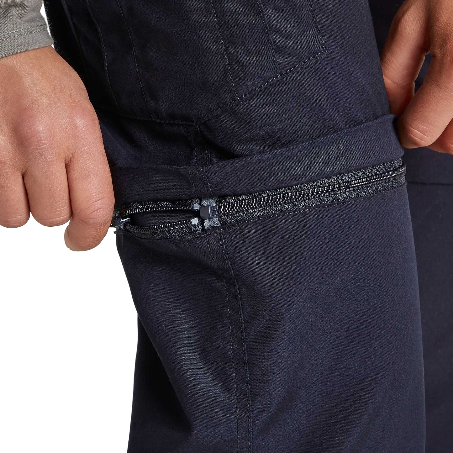 Dark Navy - Close up - Craghoppers Womens-Ladies Expert Kiwi Convertible Trousers