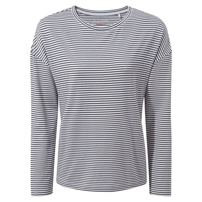 Blue Navy - Front - Craghoppers Womens-Ladies Nosilife Cora Striped Long-Sleeved T-Shirt