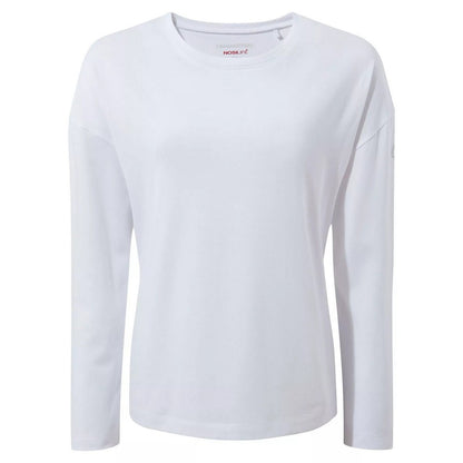 White - Front - Craghoppers Womens-Ladies Nosilife Sami Long-Sleeved T-Shirt