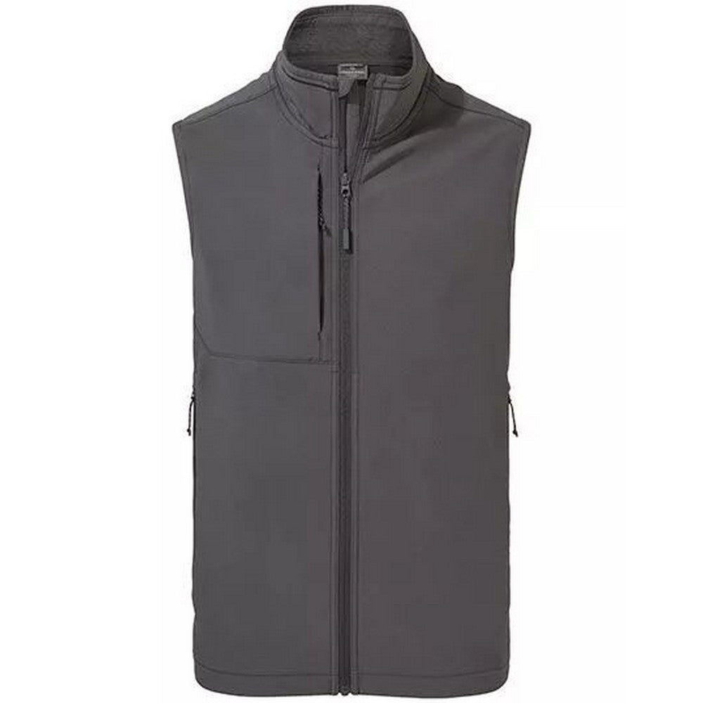 Carbon Grey - Front - Craghoppers Mens Expert Basecamp Softshell Gilet