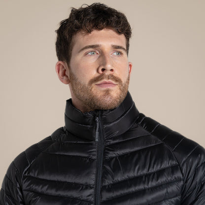 Black - Close up - Craghoppers Mens Expert Expolite Padded Jacket