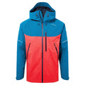 Poseidon Blue-Lava Red - Front - Craghoppers Mens Dynamic Two Tone Waterproof Jacket