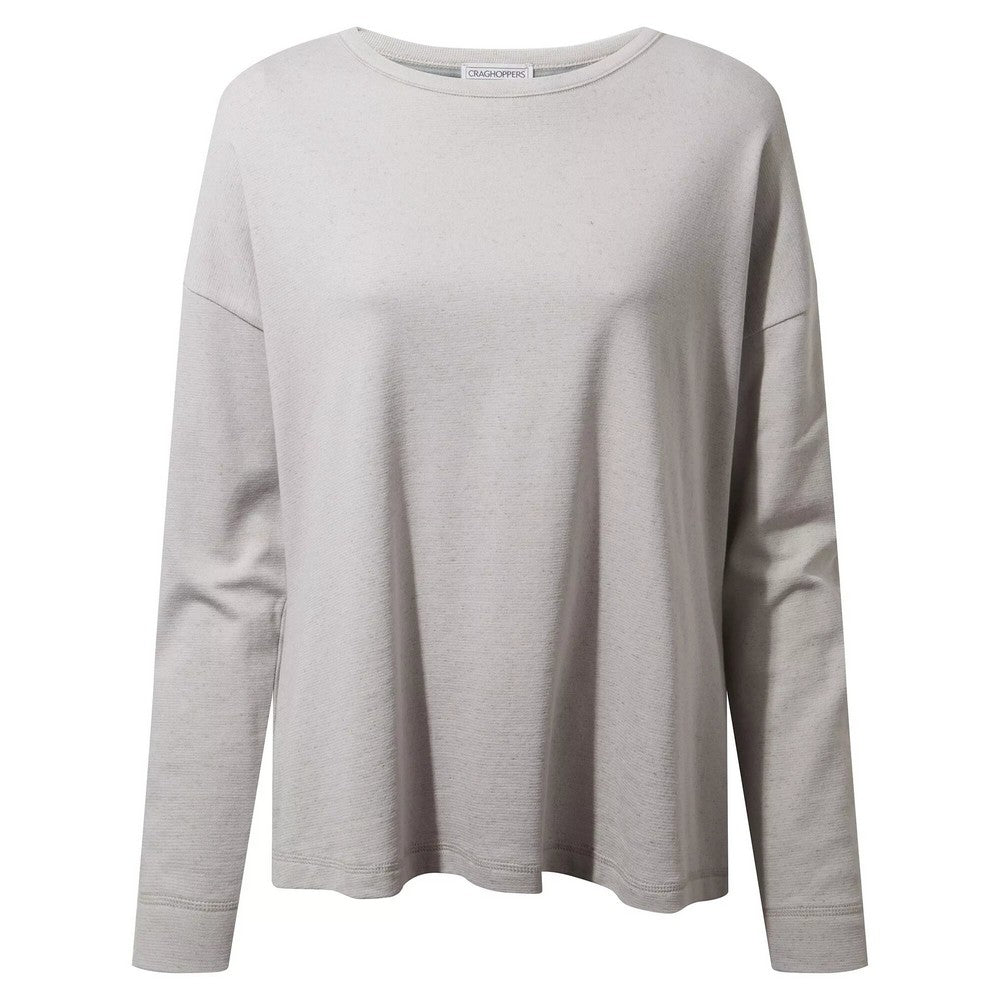 Lunar Grey Marl - Front - Craghoppers Womens-Ladies Forres Long-Sleeved T-Shirt