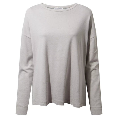 Lunar Grey Marl - Front - Craghoppers Womens-Ladies Forres Long-Sleeved T-Shirt