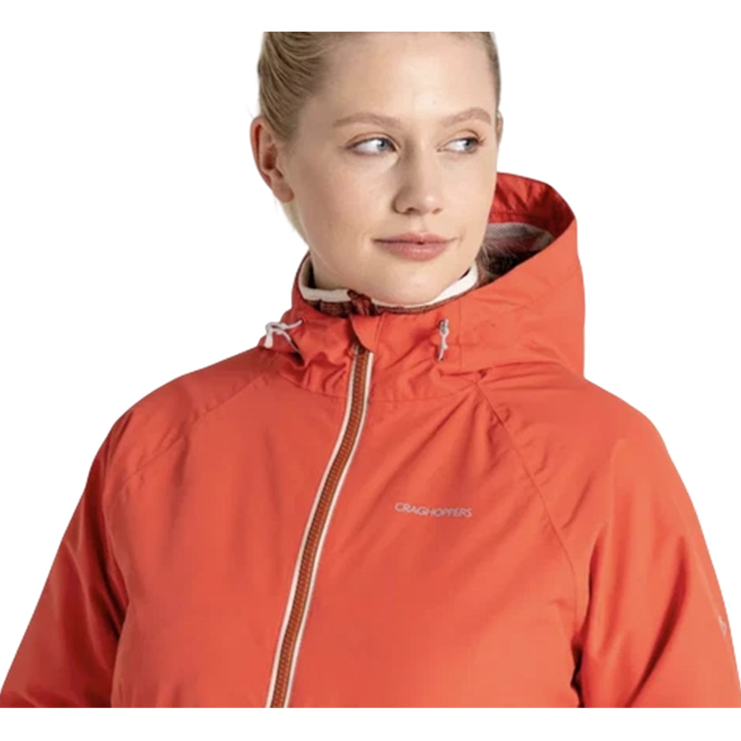 Ember Orange - Side - Craghoppers Womens-Ladies Brielle Waterproof Jacket