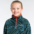 Spruce Green - Side - Craghoppers Childrens-Kids Gabriel Contrast Fleece Top