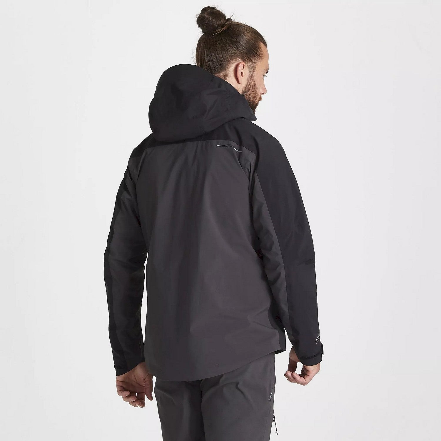 Black-Black Pepper - Back - Craghoppers Mens Gryffin Contrast Panel Waterproof Jacket