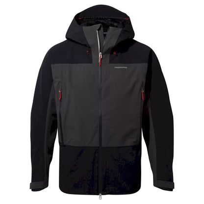 Black-Black Pepper - Front - Craghoppers Mens Gryffin Contrast Panel Waterproof Jacket
