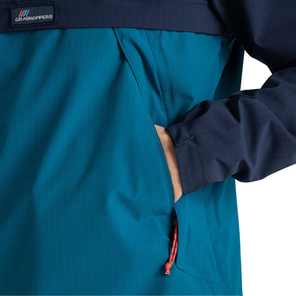 Blue Navy-Lagoon Blue - Pack Shot - Craghoppers Unisex Adult Anderson Waterproof Jacket
