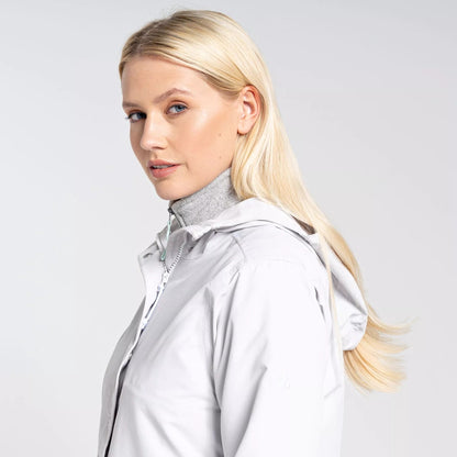 Lunar Grey - Close up - Craghoppers Womens-Ladies Waterproof Jacket