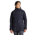 Dark Navy-Deep Garnet - Side - Craghoppers Womens-Ladies Denise Waterproof Jacket