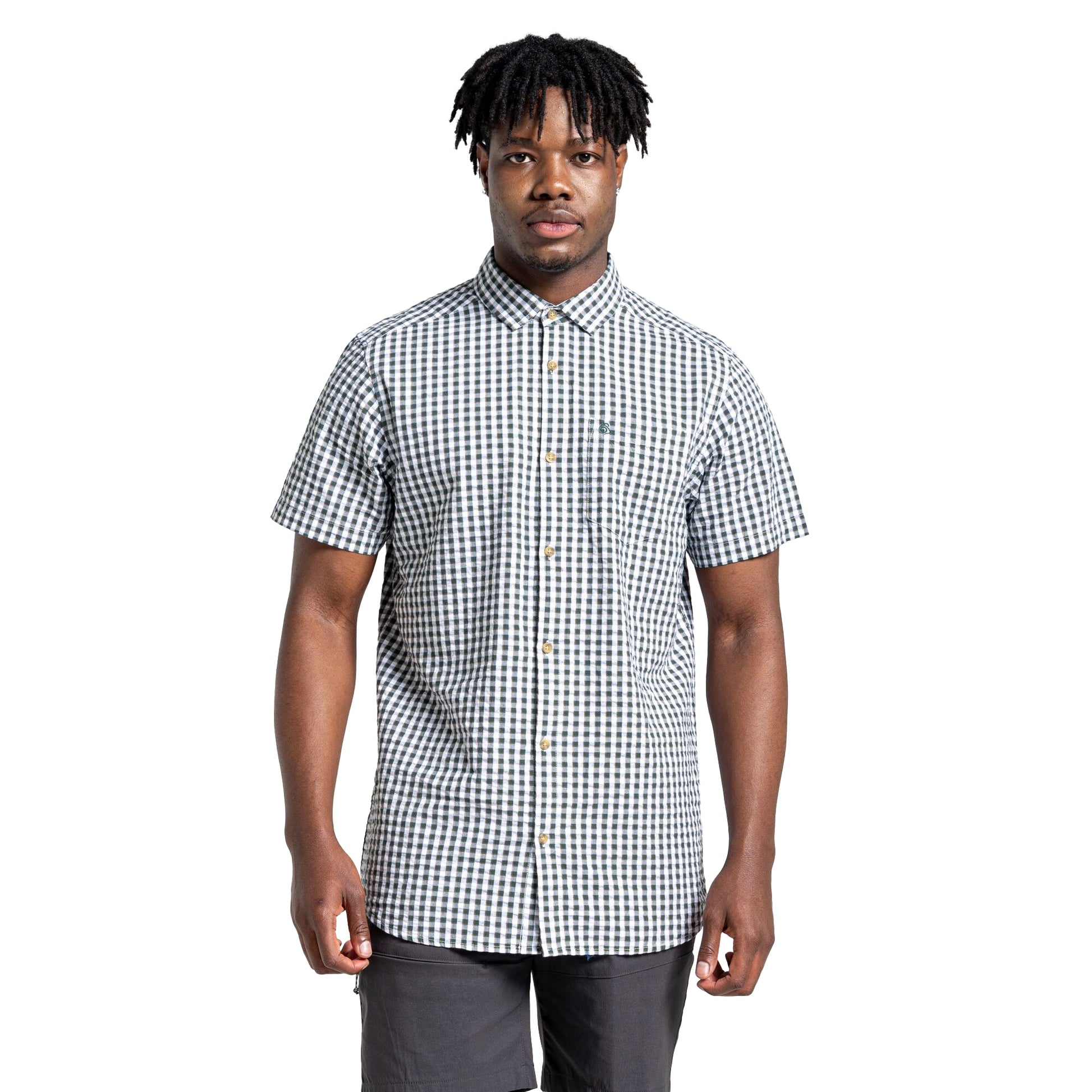 Spruce Green - Back - Craghoppers Mens Centro Short-Sleeved Shirt