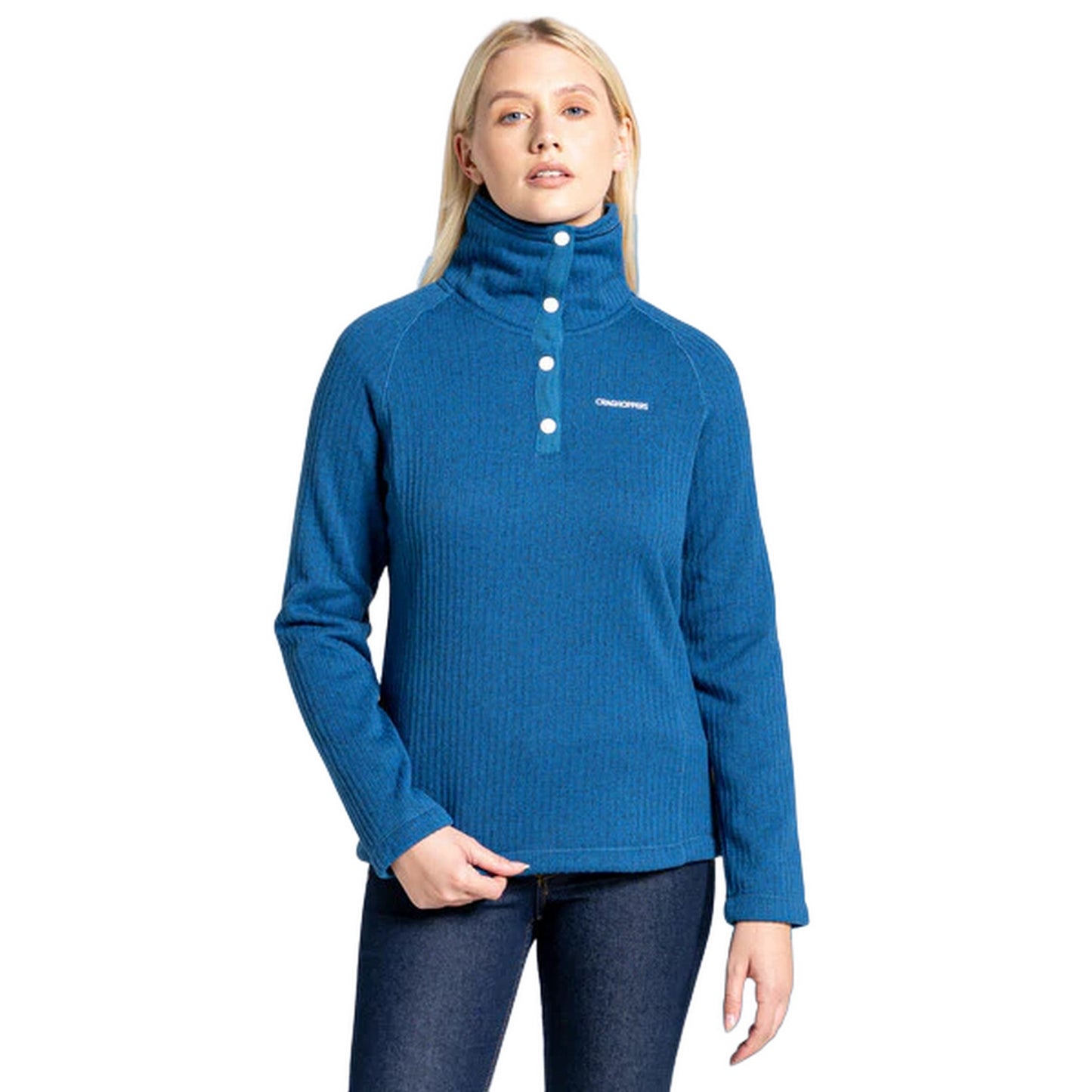 Yale Blue - Side - Craghoppers Womens-Ladies Daphne Fleece Top
