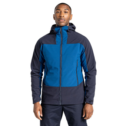 Poseidon Blue-Dark Navy - Side - Craghoppers Mens Expert Active Contrast Hooded Soft Shell Jacket