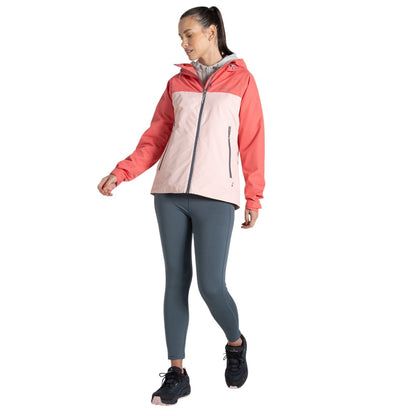 Deep Coral-Pink Peach - Side - Craghoppers Womens-Ladies Vanth Waterproof Jacket
