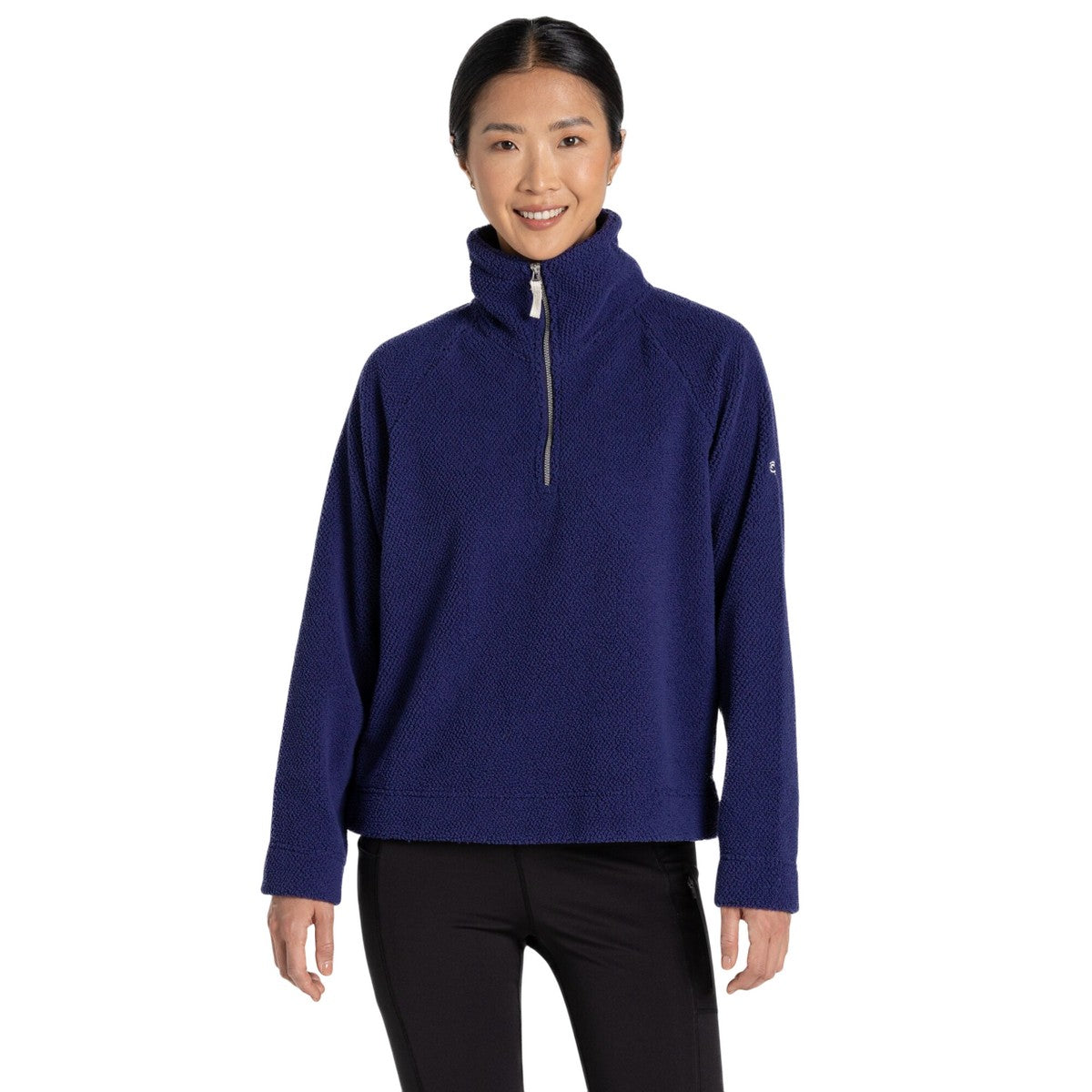 Indigo Blue - Side - Craghoppers Womens-Ladies Raya Half Zip Fleece Top