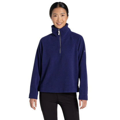 Indigo Blue - Side - Craghoppers Womens-Ladies Raya Half Zip Fleece Top