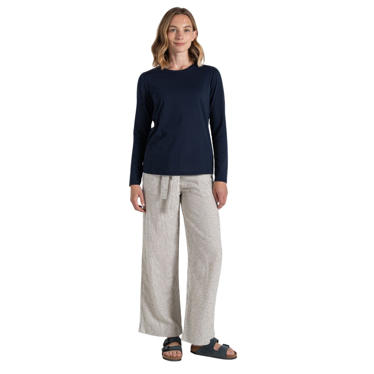 Blue Navy - Side - Craghoppers Womens-Ladies Akona Nosilife Long-Sleeved Top