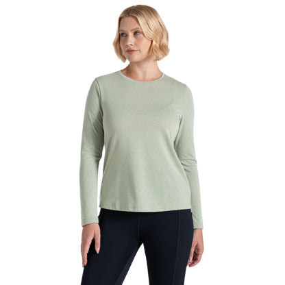 Bud Green Marl - Front - Craghoppers Womens-Ladies Akona Nosilife Long-Sleeved Top
