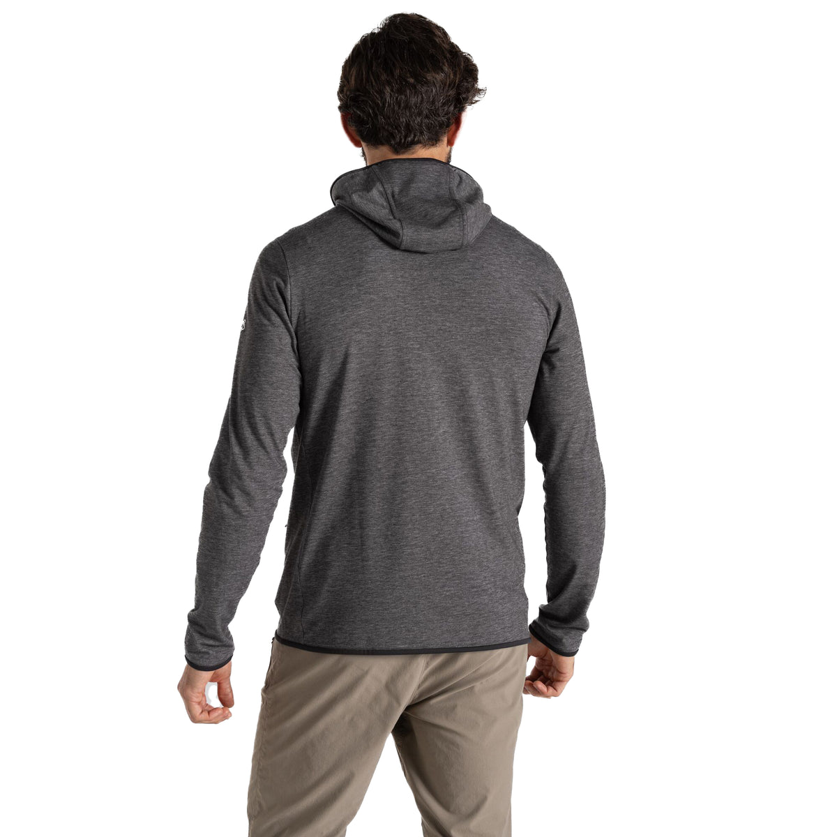 Black Pepper Marl - Back - Craghoppers Mens Deft Nosilife Full Zip Hoodie