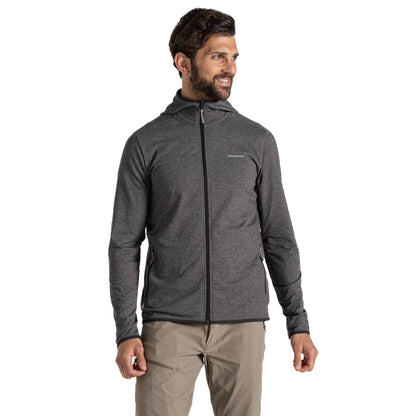 Black Pepper Marl - Side - Craghoppers Mens Deft Nosilife Full Zip Hoodie