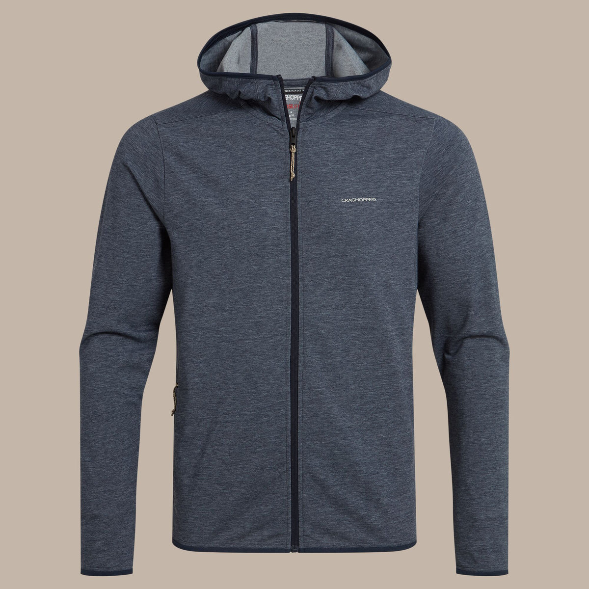 Black Pepper Marl - Lifestyle - Craghoppers Mens Deft Nosilife Full Zip Hoodie
