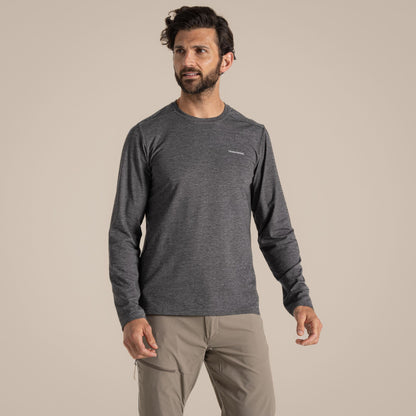 Black Pepper Marl - Pack Shot - Craghoppers Mens Deft Nosilife Full Zip Hoodie