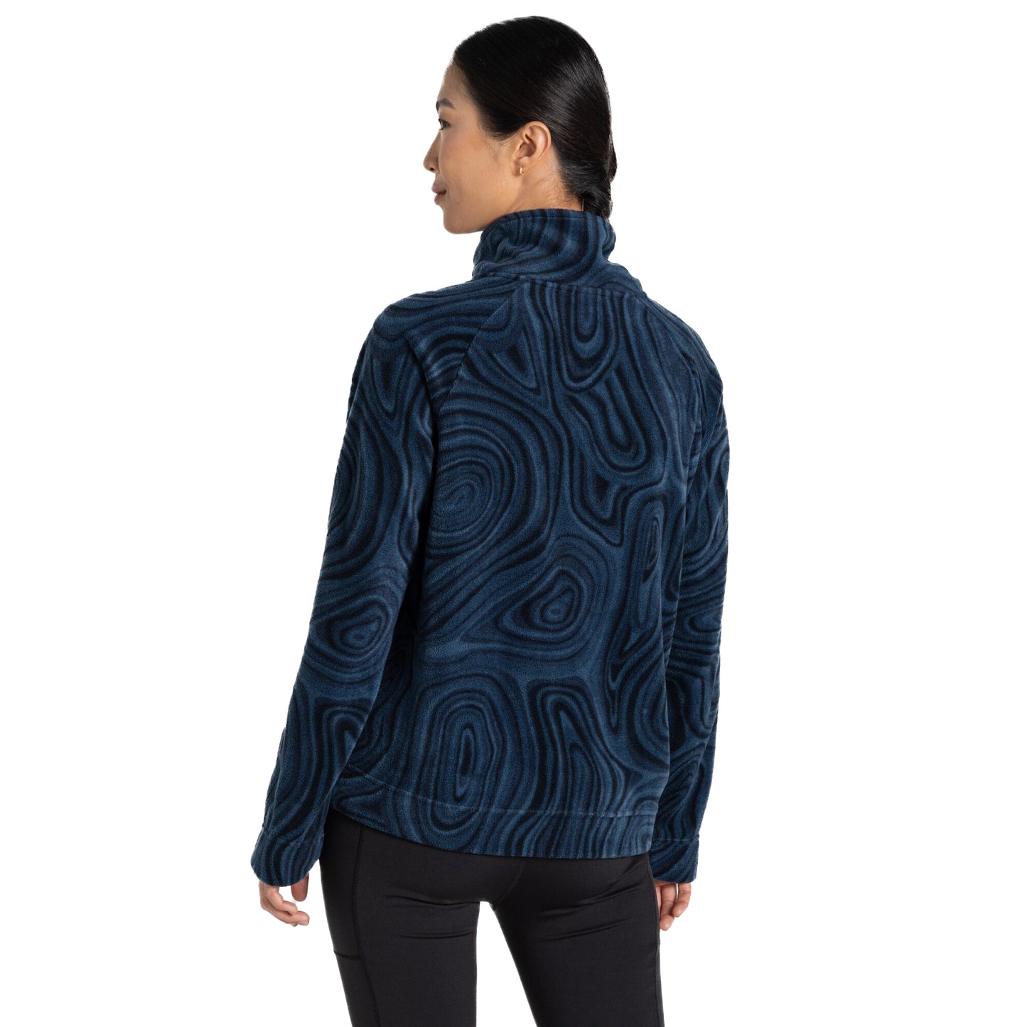 Blue Navy - Back - Craghoppers Womens-Ladies Abstract Half Zip Fleece Top