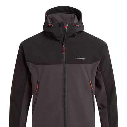 Black-Black Pepper - Back - Craghoppers Mens Seer Hooded Waterproof Jacket