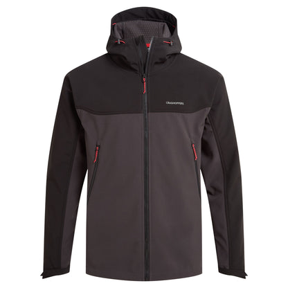 Black-Black Pepper - Front - Craghoppers Mens Seer Hooded Waterproof Jacket