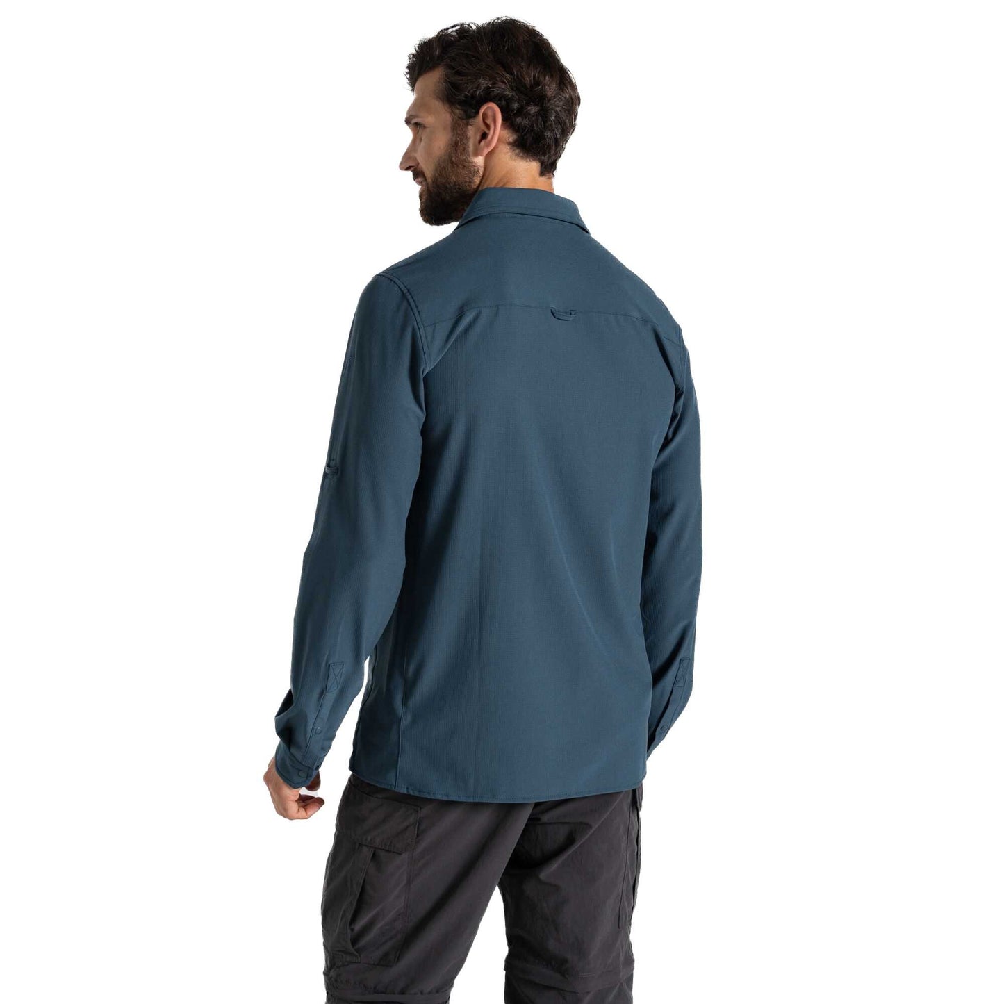 Blue Stone - Back - Craghoppers Mens Nosilife Long-Sleeved Shirt