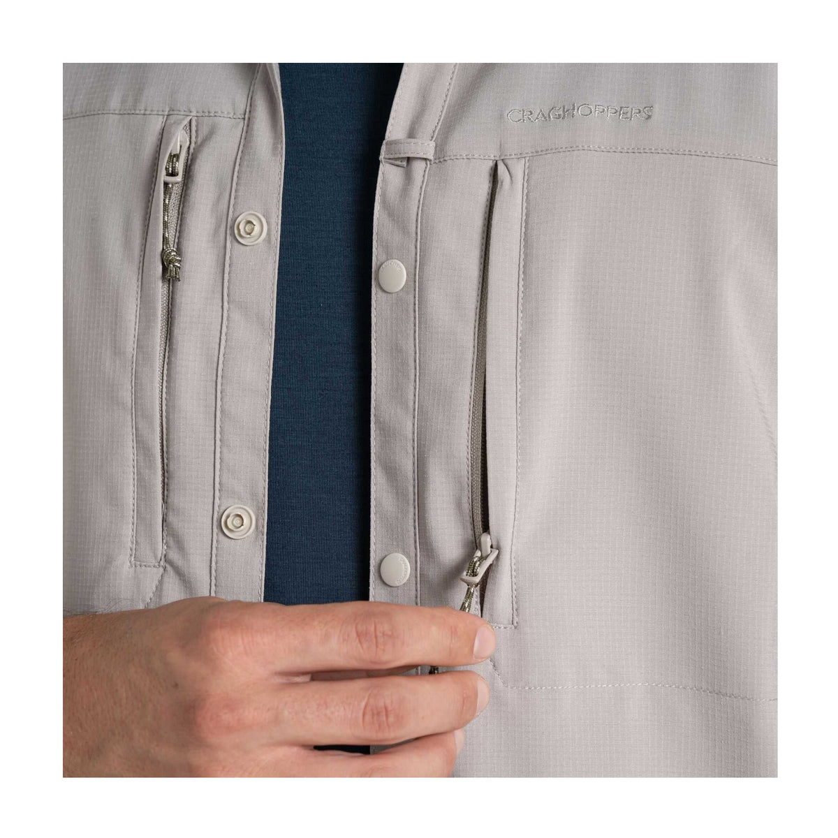 Parchment - Pack Shot - Craghoppers Mens Nosilife Long-Sleeved Shirt