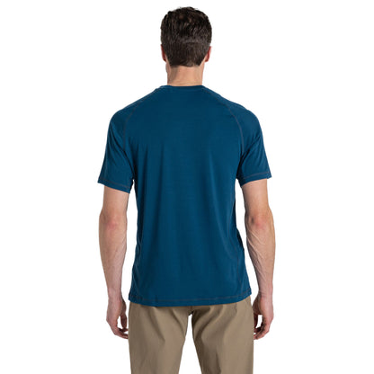 Tourmaline Blue - Back - Craghoppers Mens Dynamic Short-Sleeved T-Shirt