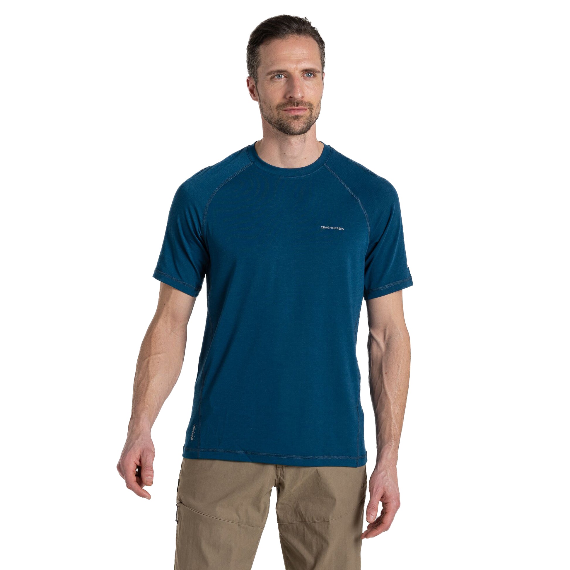 Tourmaline Blue - Side - Craghoppers Mens Dynamic Short-Sleeved T-Shirt