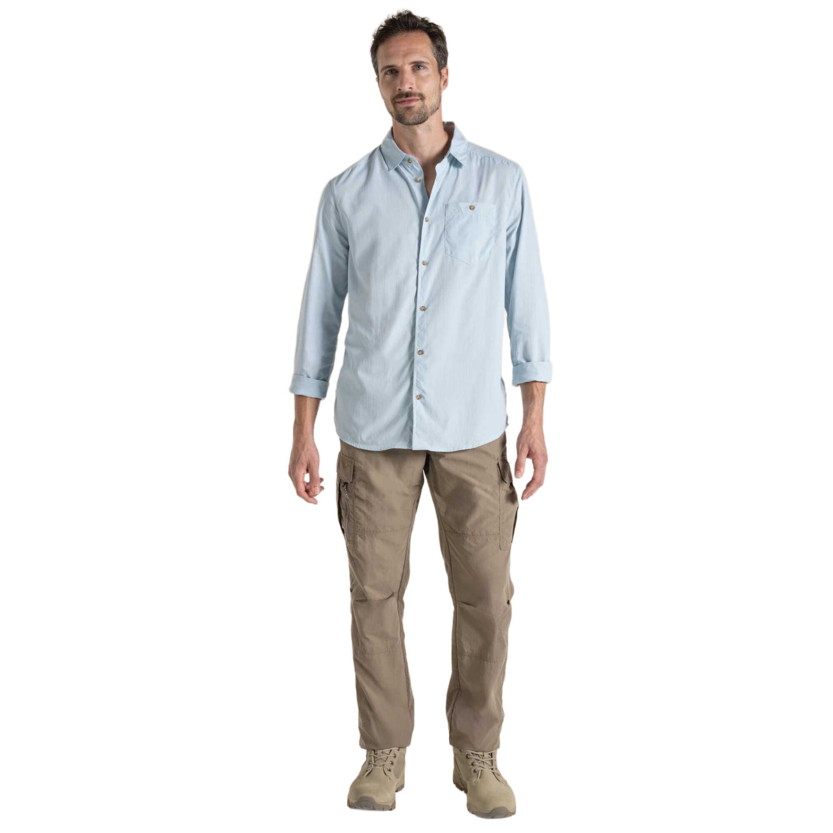 Niagara Blue - Close up - Craghoppers Mens Nuoro II Nosilife Shirt