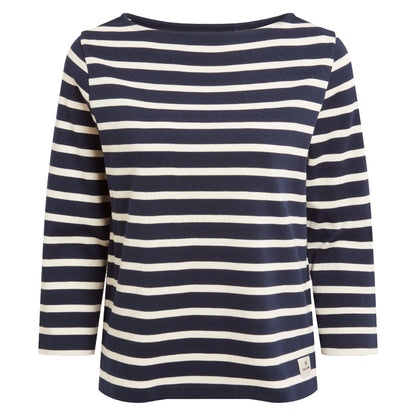 Blue Navy - Front - Craghoppers Womens-Ladies Painne Stripe Long-Sleeved Top
