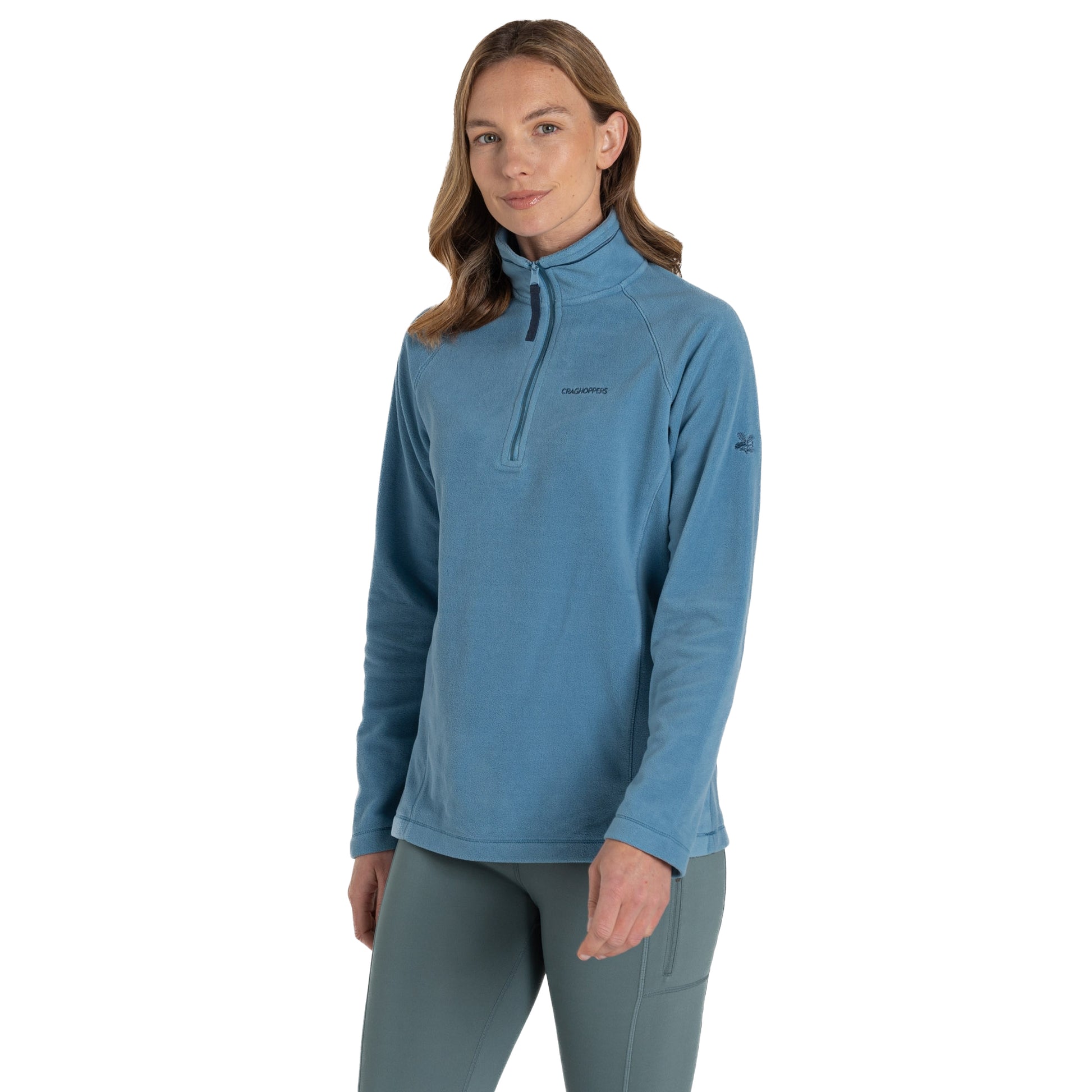 Light Denim - Side - Craghoppers Womens-Ladies Nation Trust Miska Half Zip Fleece Top