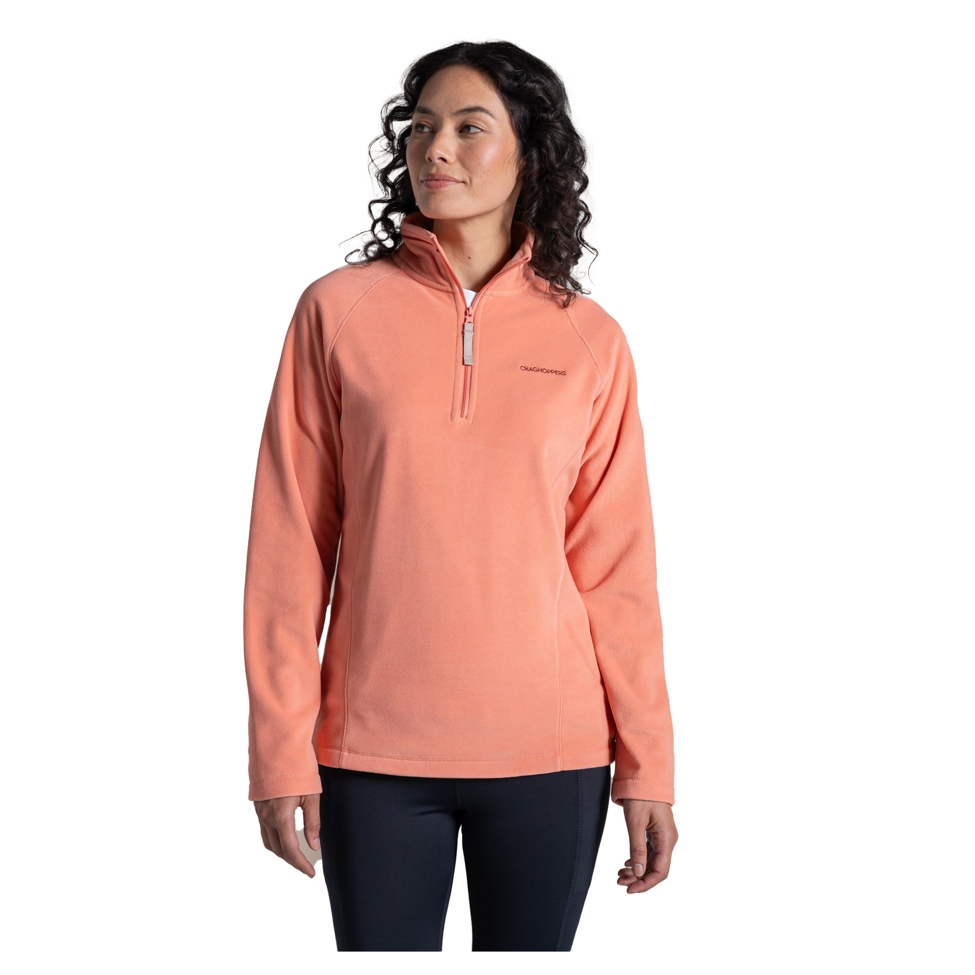 Spiced Apricot - Lifestyle - Craghoppers Womens-Ladies Nation Trust Miska Half Zip Fleece Top