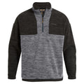 Cloud Grey - Front - Craghoppers Mens Esk Colour Block Melange Half Zip Fleece Top