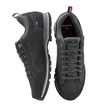Dark Grey - Side - Craghoppers Womens-Ladies Suede Trainers